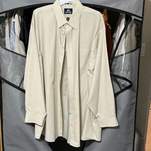 Stafford Light Tan Dress Shirt 18.5